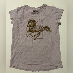 Carhartt Lavender Tee with Brown Graphic Size Medium